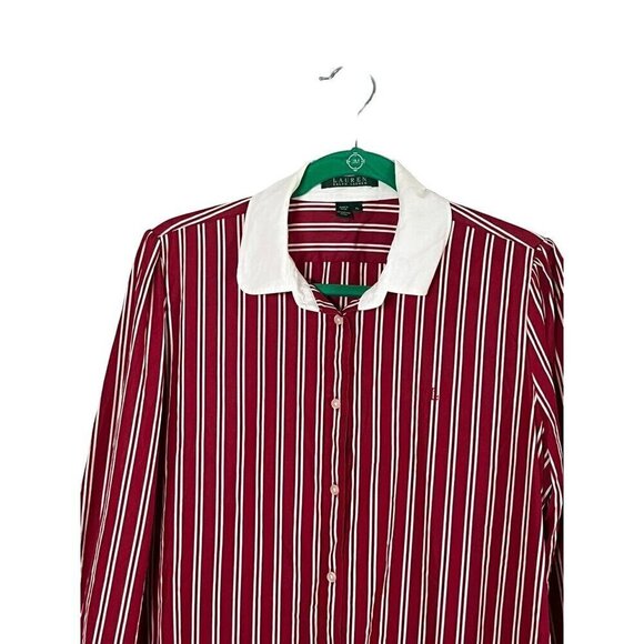 Ralph Lauren Striped Top XL Red Striped Classic Old Money Preppy Luxury Retro - Picture 3 of 12